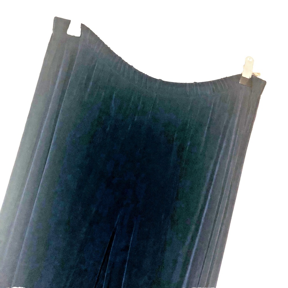 Vintage Citiknits Womens M Indigo Blue Jersey Knit Crop Pants Slinky Straight